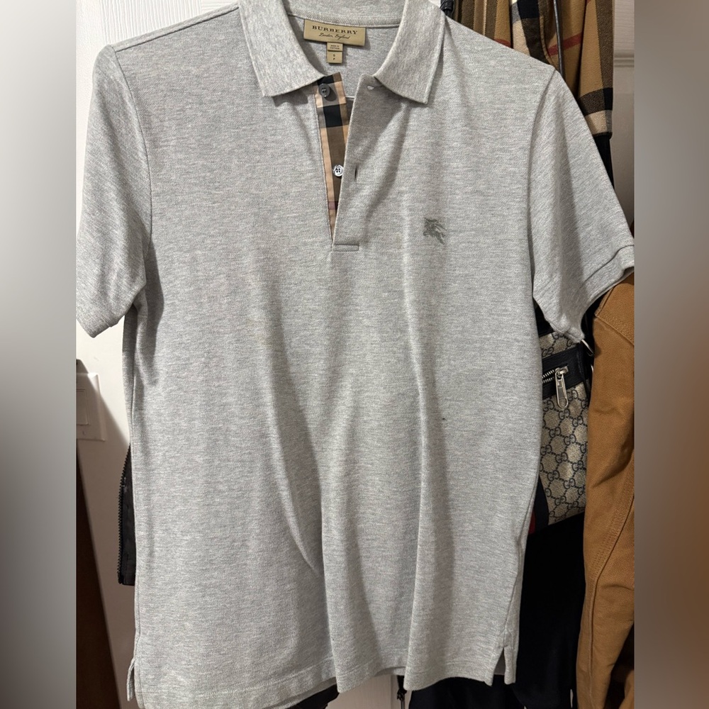 Burberry Light Gray Polo Shirt